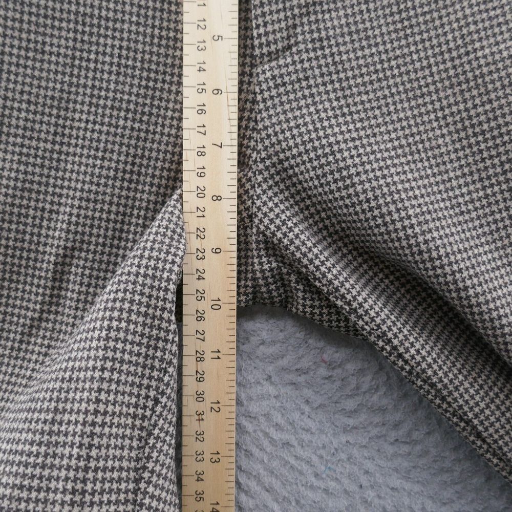 Alice Olivia Womens Wide Leg Wool Trouser Pants 2 Beige Brown Houndstooth Career - Picture 9 of 13